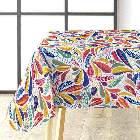 Minima Multico – Voksduk med fargerikt retroblad-mønster