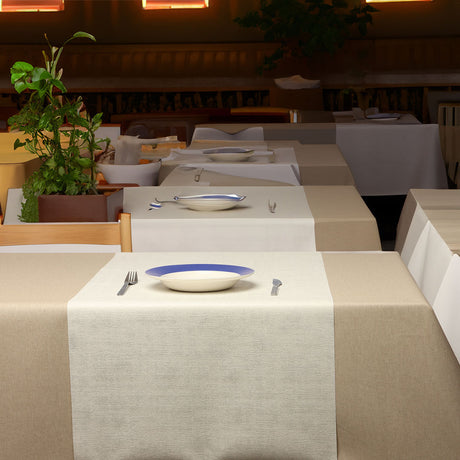 Bordløper, Morillo Hvit – Jacquardvevd akrylbordløper 50 cm bred