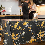 Kjøttmeisene Titter Sort – Voksduk med fugler