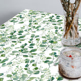 Nærbilde av Paloma Green - Voksduk med friske grønne blader