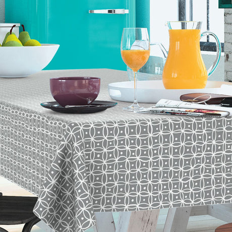 Namika Grå, voksduk med vakkert enkelt grafisk mønster