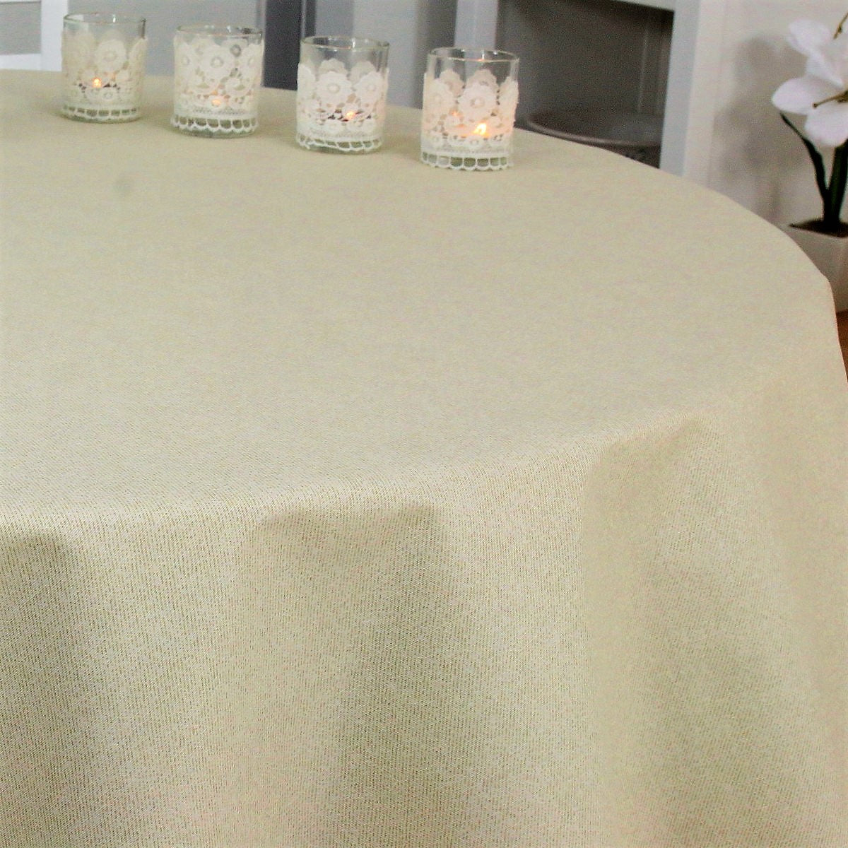 Dali ensfarget akrylduk i offwhite, 160 cm bred