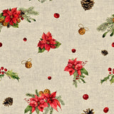 Naza – Juleakrylduk med små vakre røde julestjerner