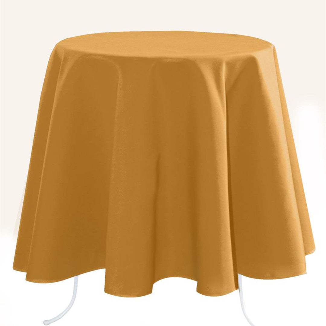 Nelson – Ensfarget rund bordduk Ø 180 cm, Karrygul, modell