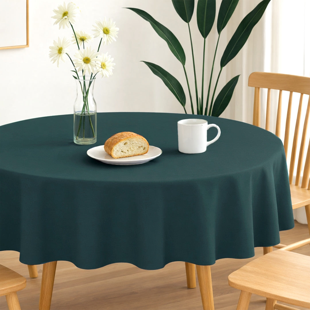 Nelson, ensfarget rund bordduk Ø 180, Koboltblå