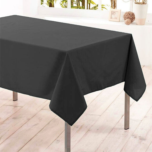 Nelson, ensfarget rektangulær duk med flekkavvisende behandling 145 x 300 cm - Sort