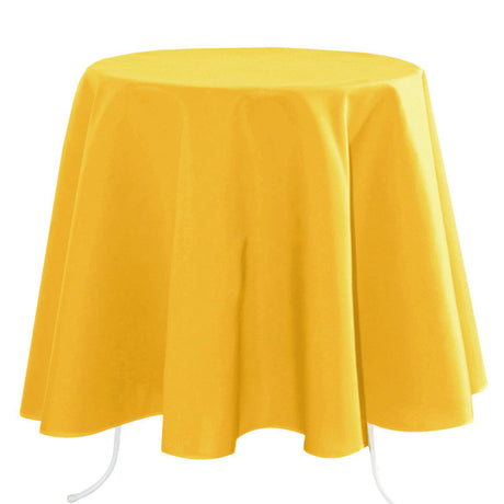 Nelson, ensfarget rund bordduk Ø 180, Gul