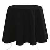 Nelson, ensfarget rund bordduk Ø 180, Sort