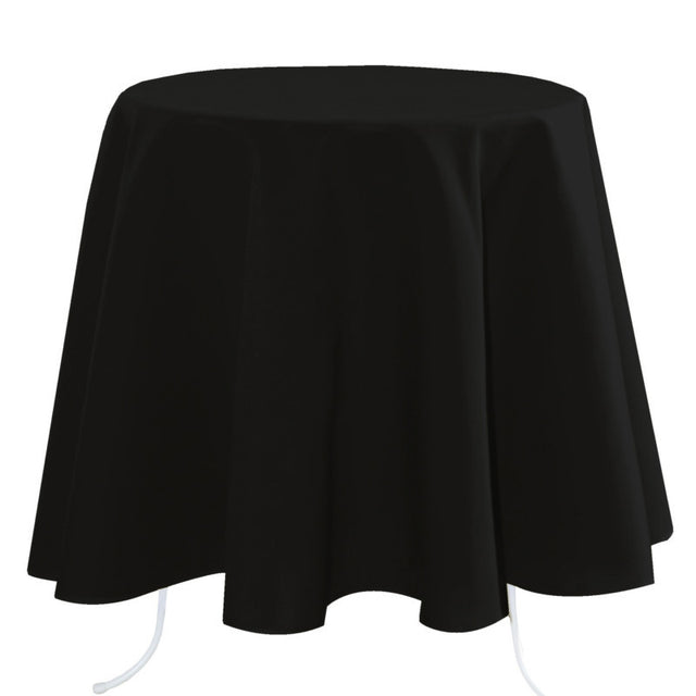 Nelson, ensfarget rund bordduk Ø 180, Sort