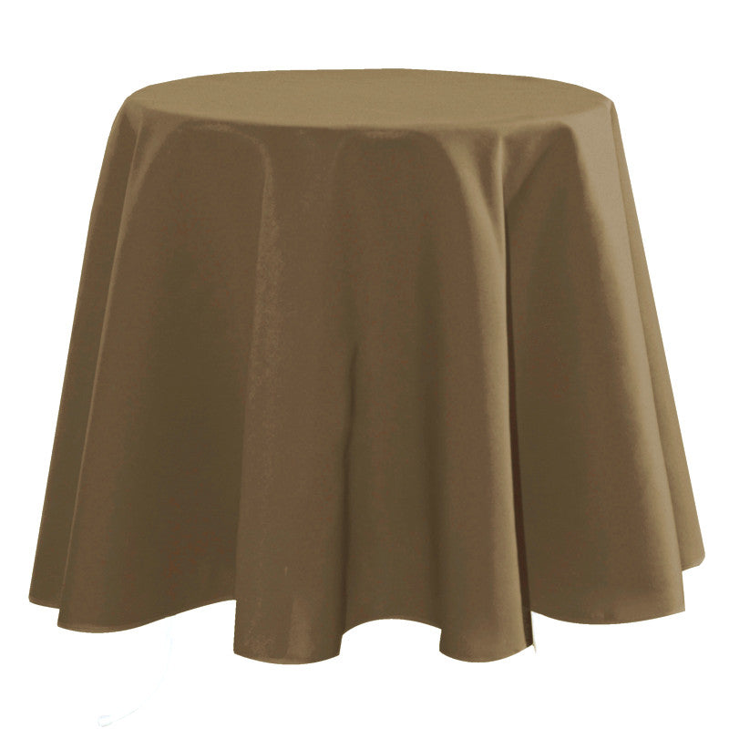 Nelson, ensfarget rund bordduk Ø 180, Taupe