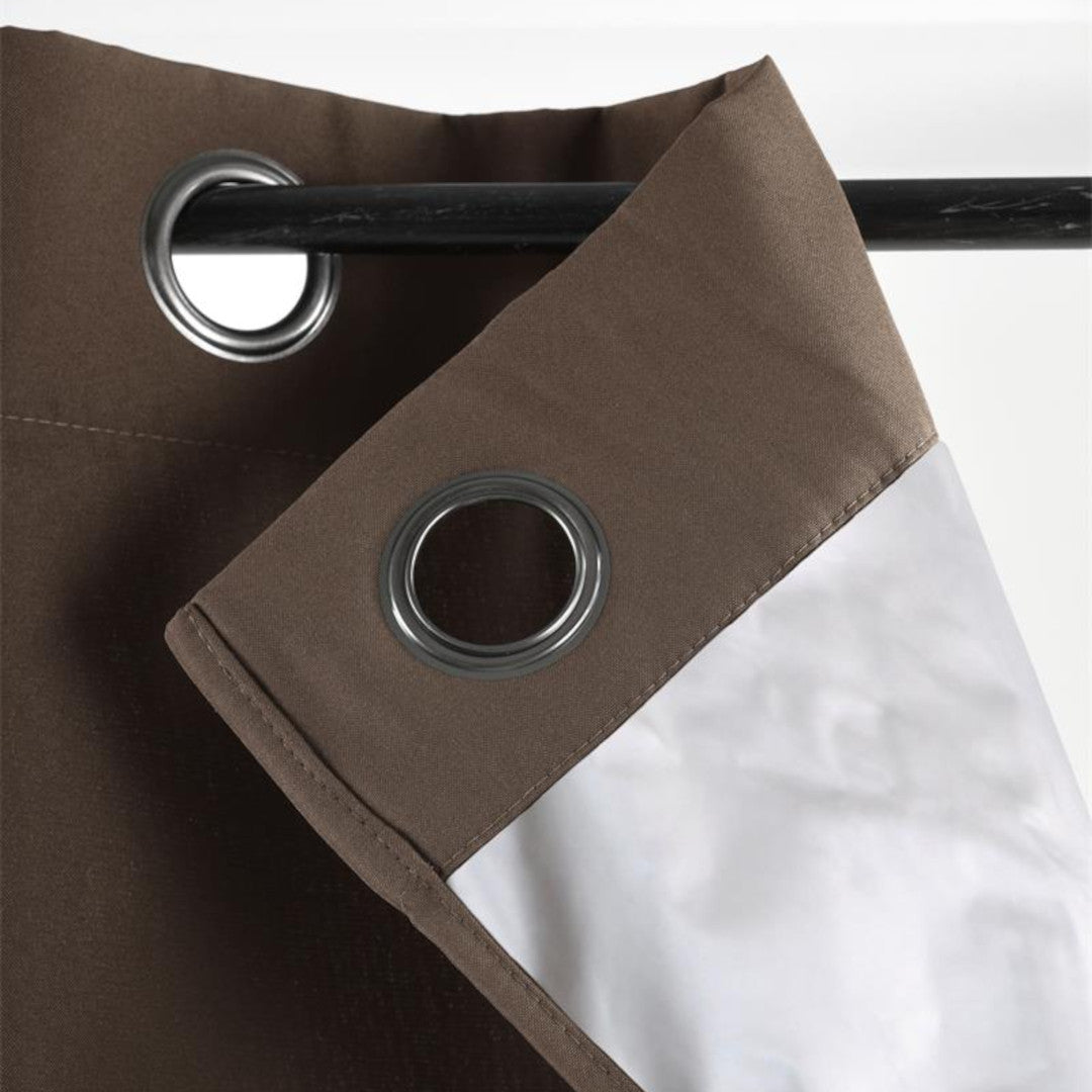 Nelson Taupe – Isolerende gardin 135 x 240 cm, hjørne