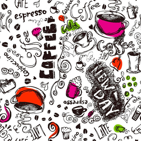 New Day Fuchsia - Voksduk i sterke farger med kaffe og kakao