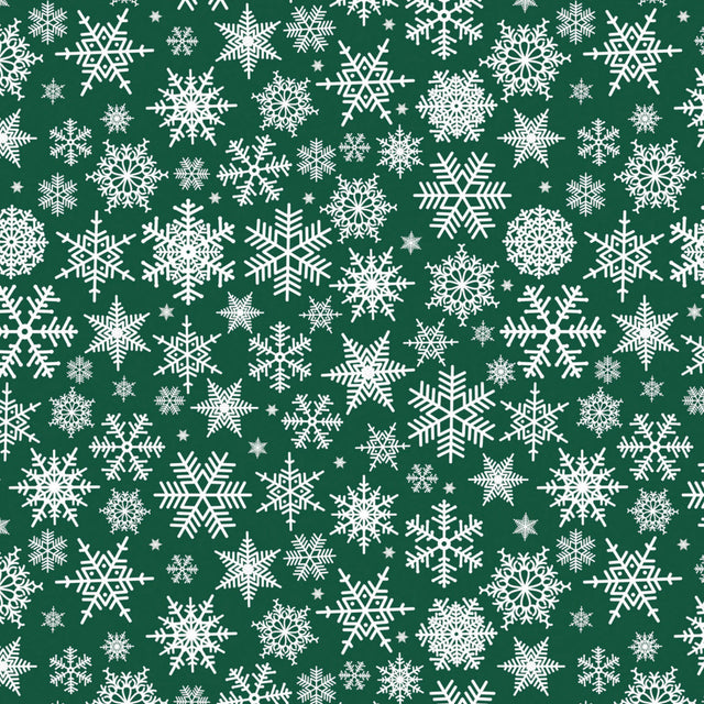 Nieve Grønn – Juleakrylduk med de vakreste hvite snøkrystaller