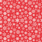 Nieve Rød – Juleakrylduk med vakre stjerner og snøkrystaller