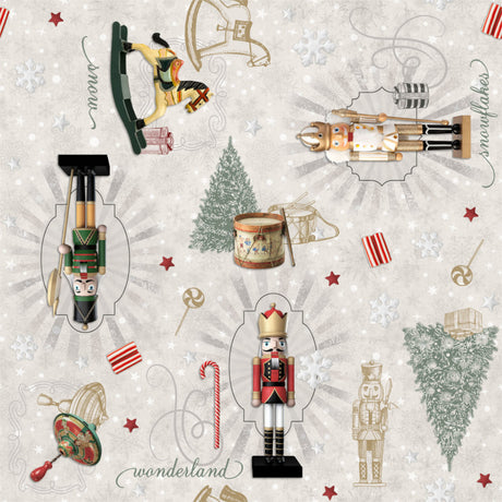 Nøtteknekkeren – Julevoksduk, juletre, tromme, gyngehest