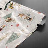 Nøtteknekkeren – Julevoksduk rullet, juletre, tromme, gyngehest