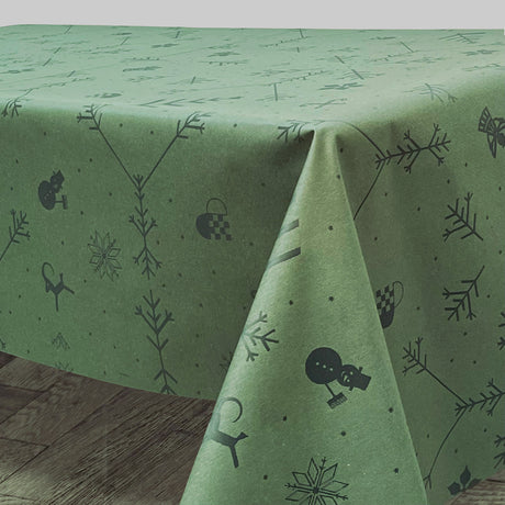 Noel Engholm Juleduk – Jacquardvevd akrylduk i grønt med antiskli
