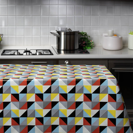 Nordisk Geometri – Voksduk i fargerikt mønster