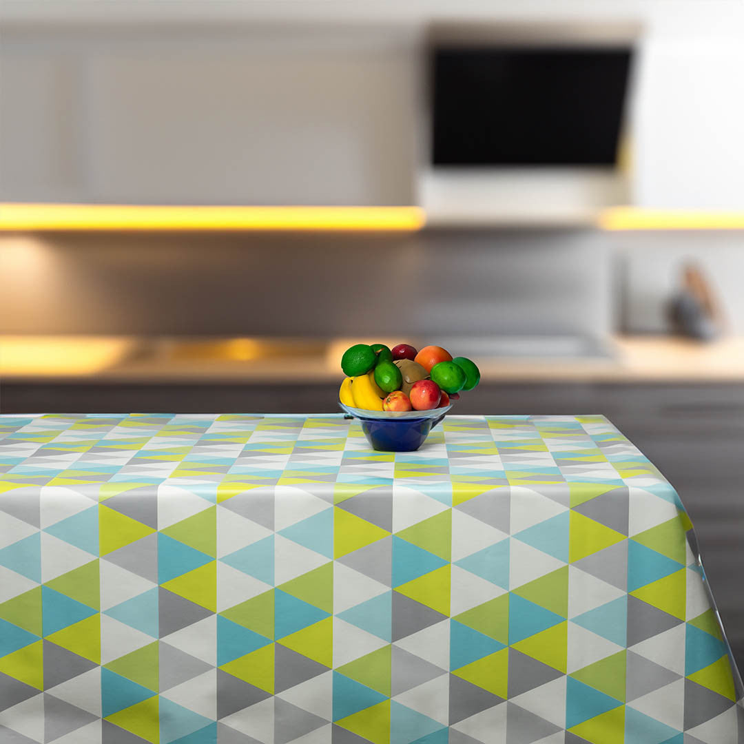 Nordisk Grafikk – Voksduk i blå, grønn og grå