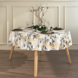 Nordisk Jul – Gull og Gran – Akrylduk med gran og gyldne detaljer, miljø