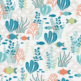 Oceania White – Voksduk med fisk og havplanter