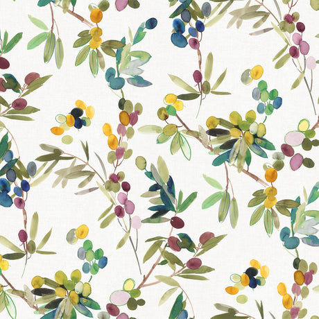 Oliven på gren – voksduk med fargerike oliven