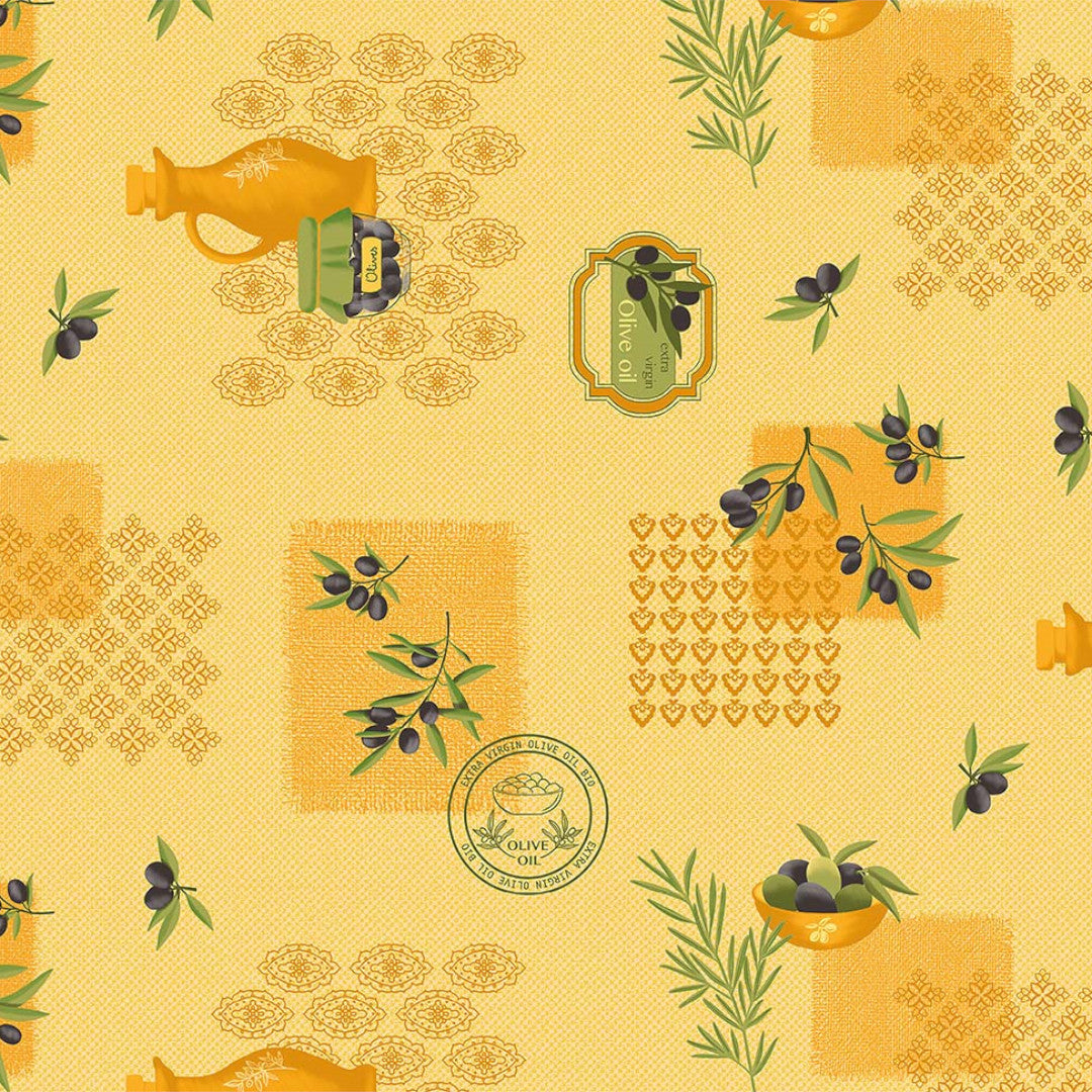 Olivenlunden – voksduk med oliven