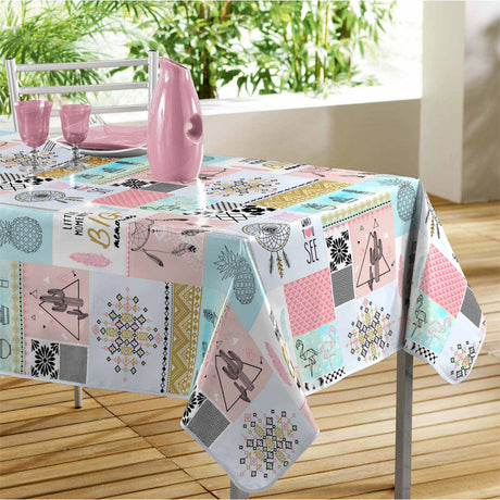 Optima – voksduk med patchwork, 140 x 240 cm