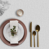 Oriel Snow - Ensfarget voksduk med hørlook i lys grå