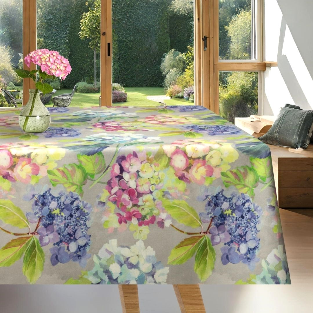 Ortensia a Fiore Grande – Akrylduk med storblomstrende hortensia