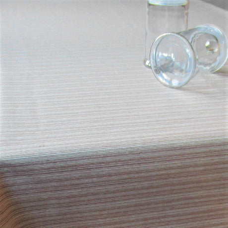 Othos Beige - Akrylduk med striper i beige