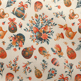 Påske med Fabergé-egg råhvit – Akrylduk med påskemotiver