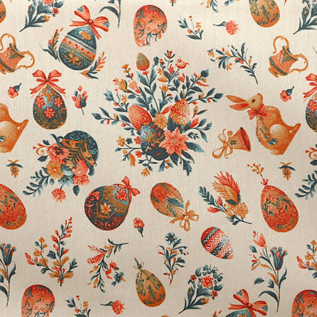 Påske med Fabergé-egg råhvit – Akrylduk med påskemotiver