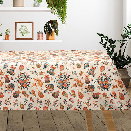 Påske med Fabergé-egg råhvit – Akrylduk med påskemotiver