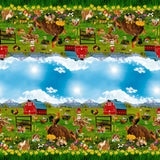 Påske voksduk - Påskestemning på gården