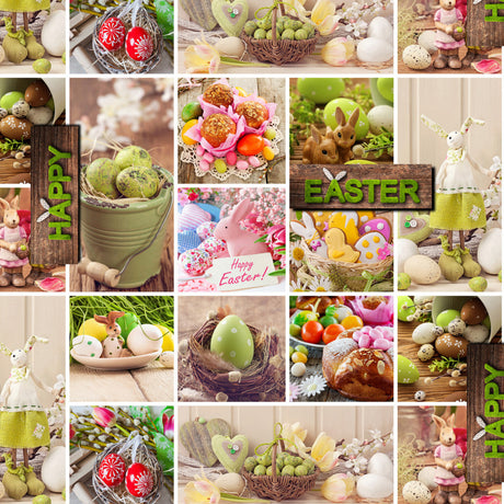 Påskevoksduk – Påskepynt & Pustede egg