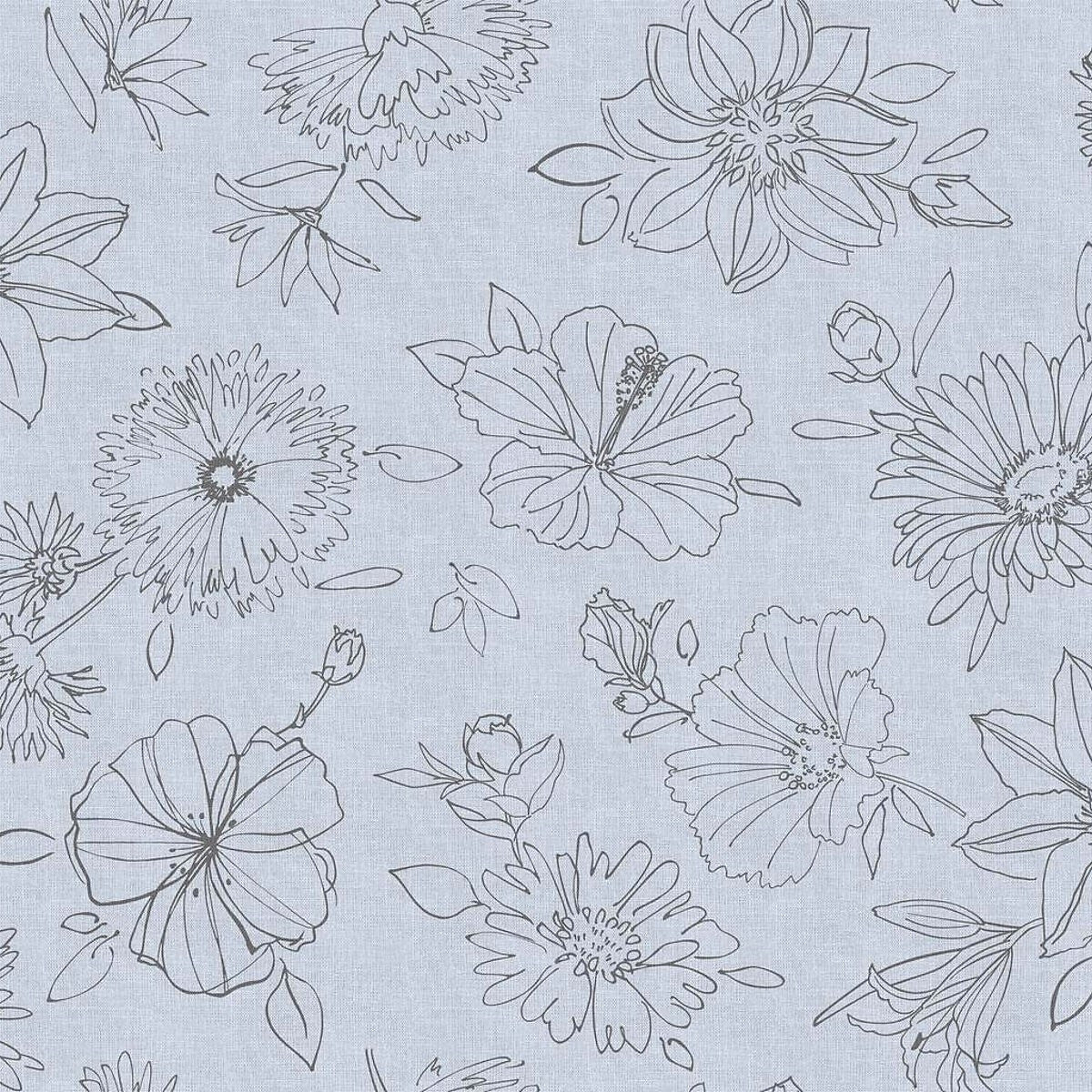 Palmas grå, voksduk med flotte strektegninger