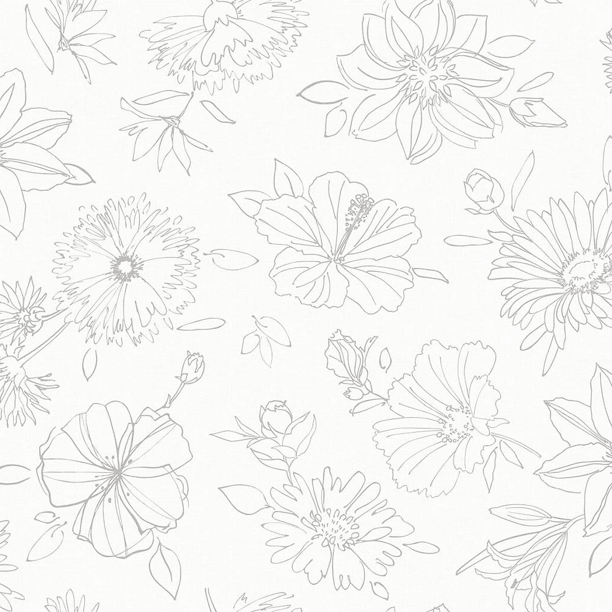 Palmas svart-hvit, voksduk med flotte stregtegninger