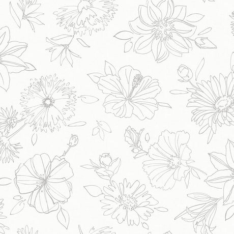 Palmas svart-hvit, voksduk med flotte stregtegninger