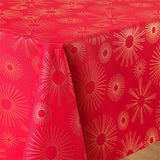 Pampille Metallic Print – Red/Gold – Juleduk med flekkavvisende behandling, 150 x 300 cm