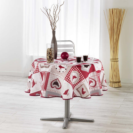 Patch Cocotte Ø 180 cm, rund bordduk med flekkavvisende behandling