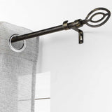 Patina Alpha Svart/Gull – Justerbar gardinstang 120–210 cm