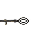 Patina Alpha Svart/Gull – Justerbar gardinstang 120–210 cm