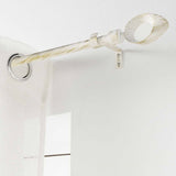 Patina Ovalon Hvit/Gull – Justerbar gardinstang 120–210 cm