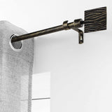 Patina Tempo Svart/Gull – Justerbar gardinstang 120–210 cm