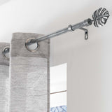 Patina Tropi Grå/Sølv – Justerbar gardinstang 120–210 cm