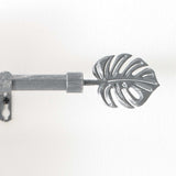 Patina Tropi Grå/Sølv – Justerbar gardinstang 120–210 cm
