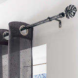 Patina Tropi Svart/Sølv – Justerbar gardinstang 120–210 cm