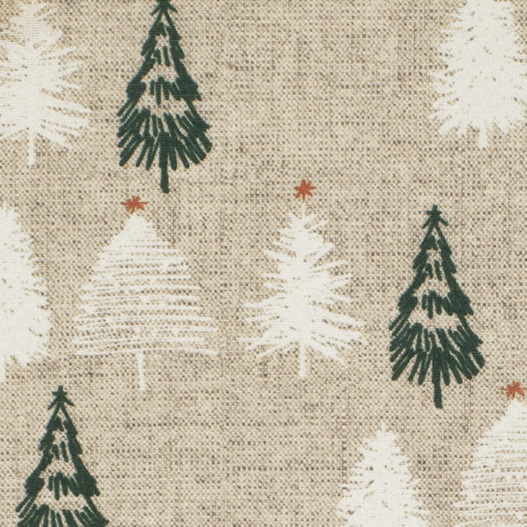 Mønster, Pau Natur – Juleakrylduk i linlook med juletrær