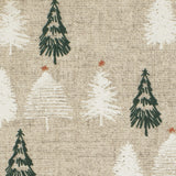 Mønster, Pau Natur – Juleakrylduk i linlook med juletrær